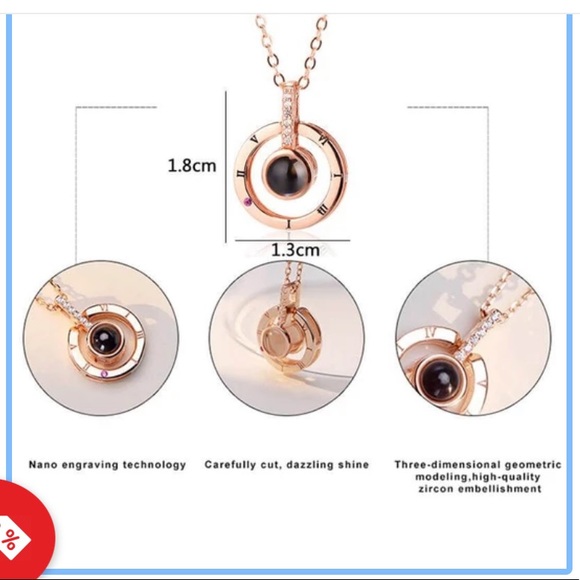 I Love You Gift Circle Stone Necklace - Picture 4 of 12